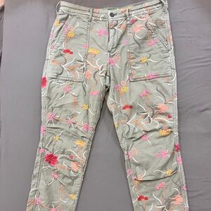 Anthropologie Pilot The Wanderer Embroidered Pants